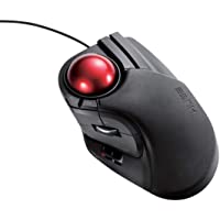 ELECOM M-HT1URBK Wired Trackball Mouse Larger- Ergonomic Design- 8-Button Function with Smooth Tracking- Precision…